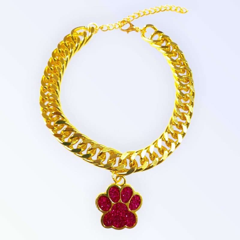 COLLAR MARTILLADA CON PLACA 23CM