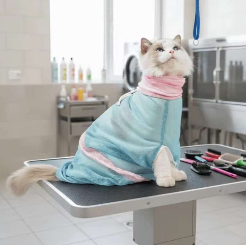 BOLSA DE BAÑO PARA GATO