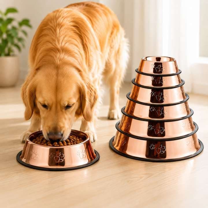 TAZÓN DE ACERO ROSE GOLD 33CM